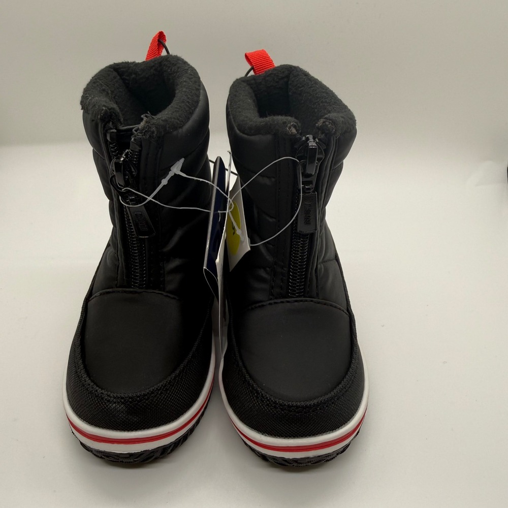 Khombu Zippy Black Winter Snow Boots Kids Size 5M Front Zip US Ski Team 44796